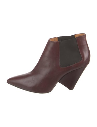 Isabel Marant Leather Colorblock Pattern Chelsea Boots
