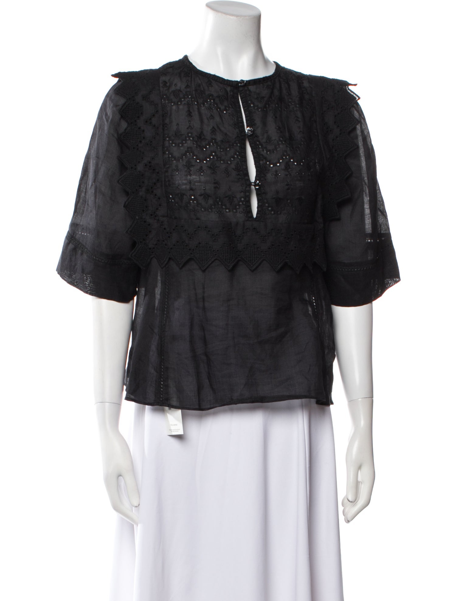 Isabel Marant Crew Neck Three-Quarter Sleeve Blouse