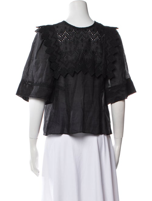 Isabel Marant Crew Neck Three-Quarter Sleeve Blouse