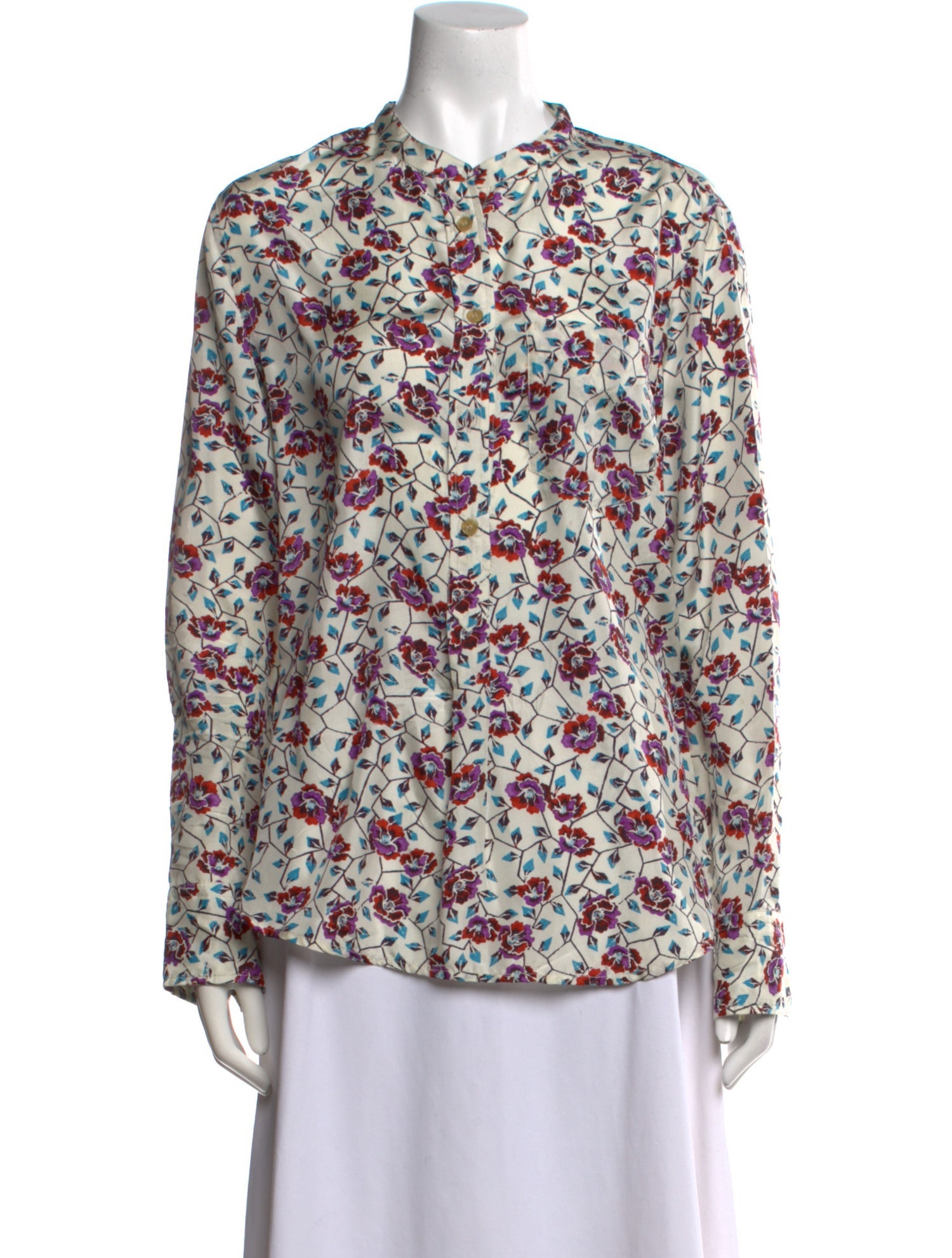 Isabel Marant Silk Floral Print Blouse