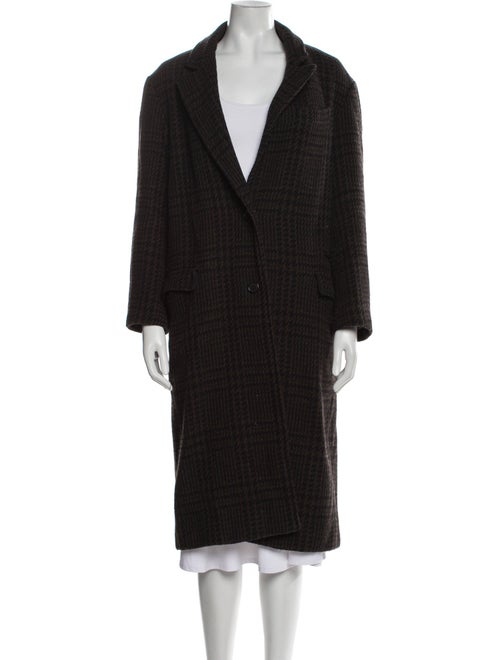 Étoile Isabel Marant Wool Houndstooth Print Coat