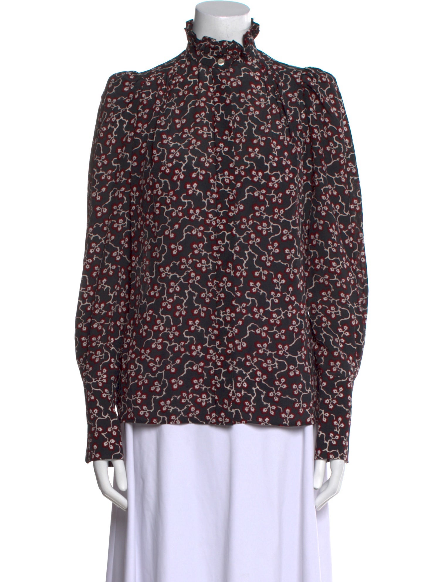 Isabel Marant Silk Floral Print Blouse