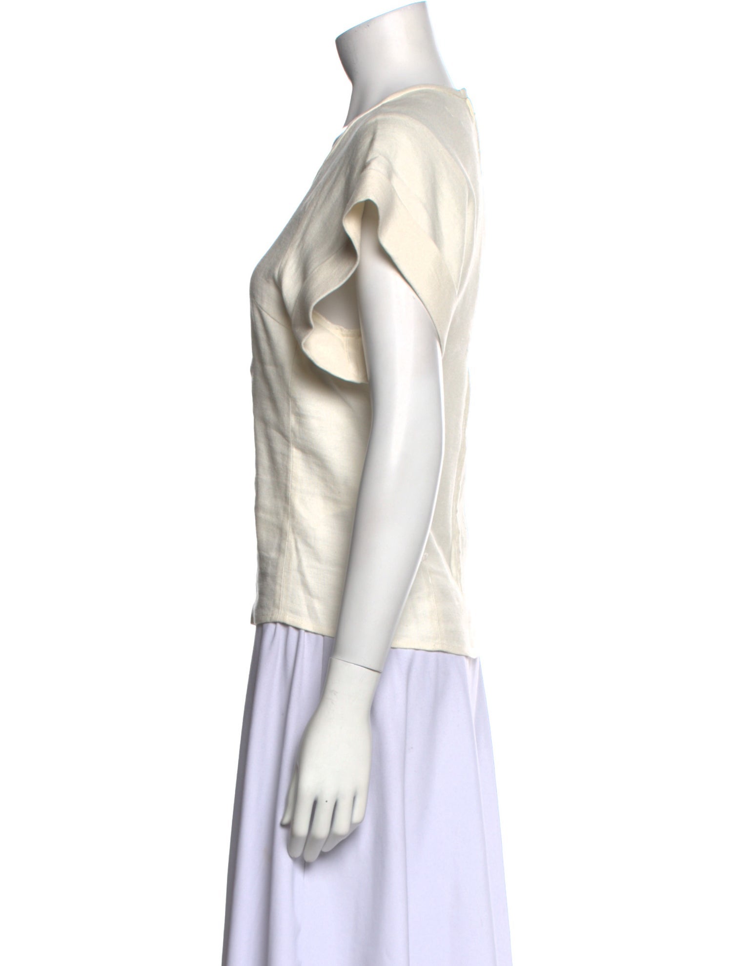 Isabel Marant Linen Scoop Neck T-Shirt