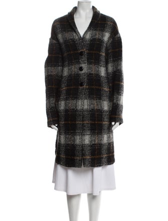 Étoile Isabel Marant Wool Plaid Print Coat
