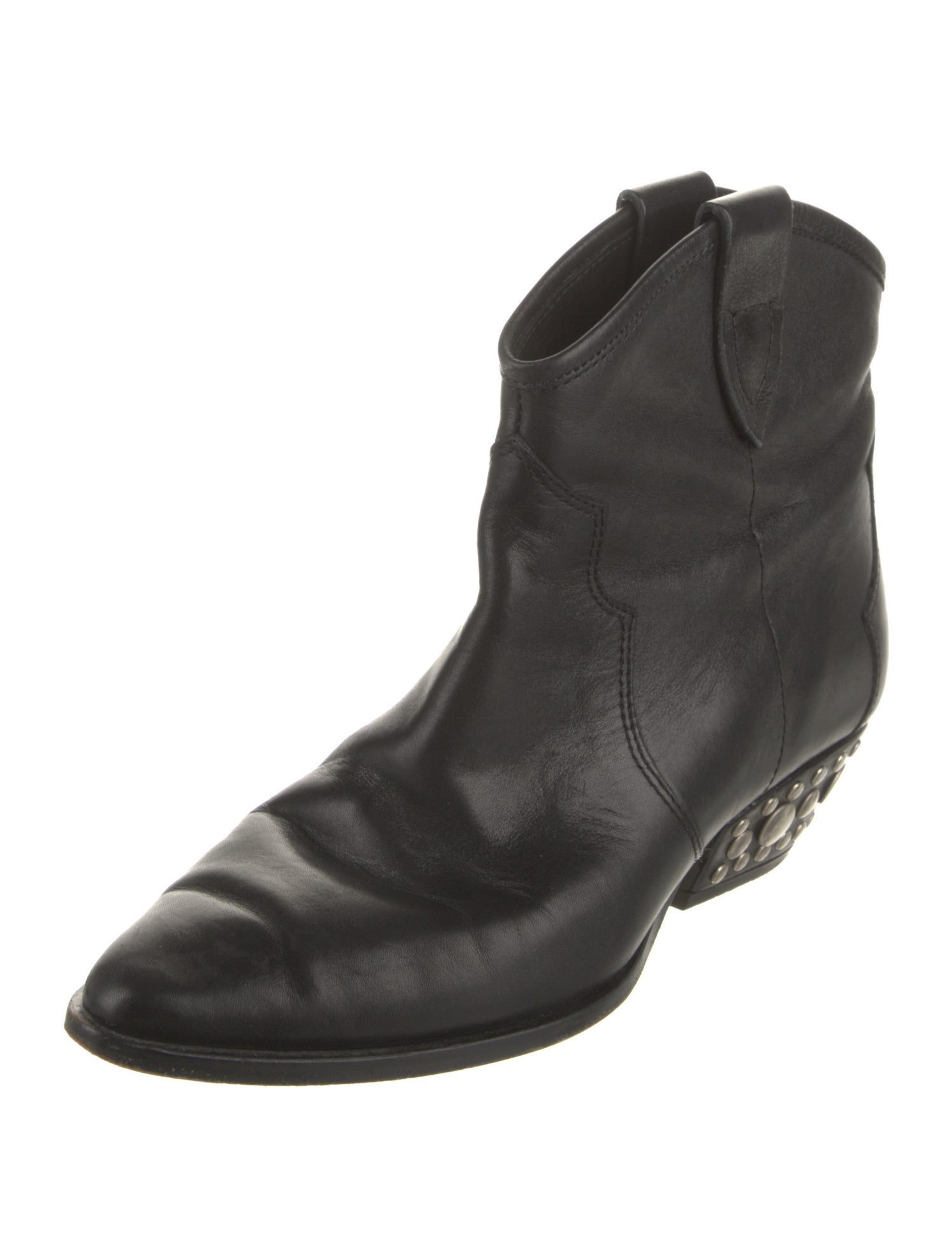 Isabel Marant Leather Studded Accents Western Boots