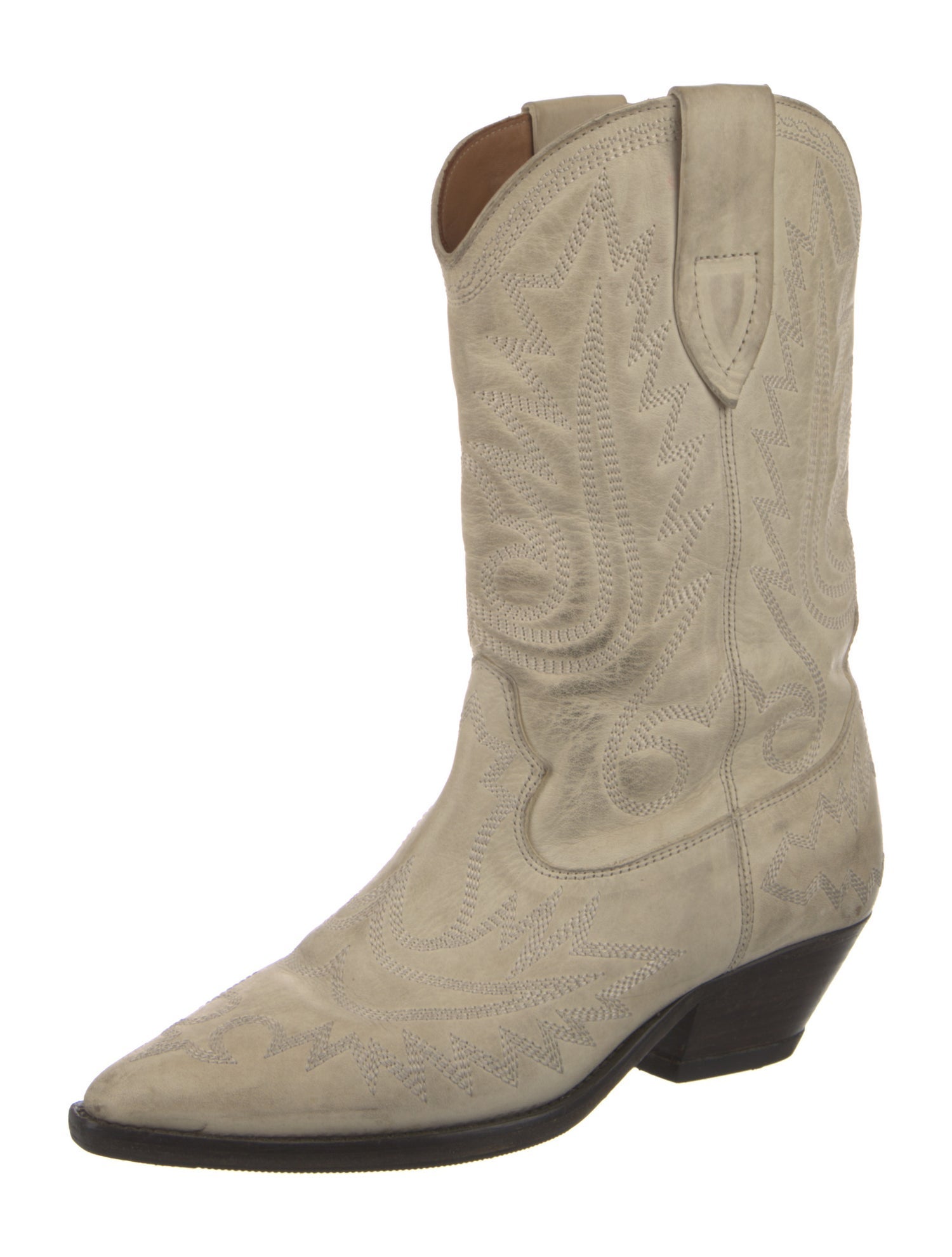 Isabel Marant Leather Patterned Western Boots