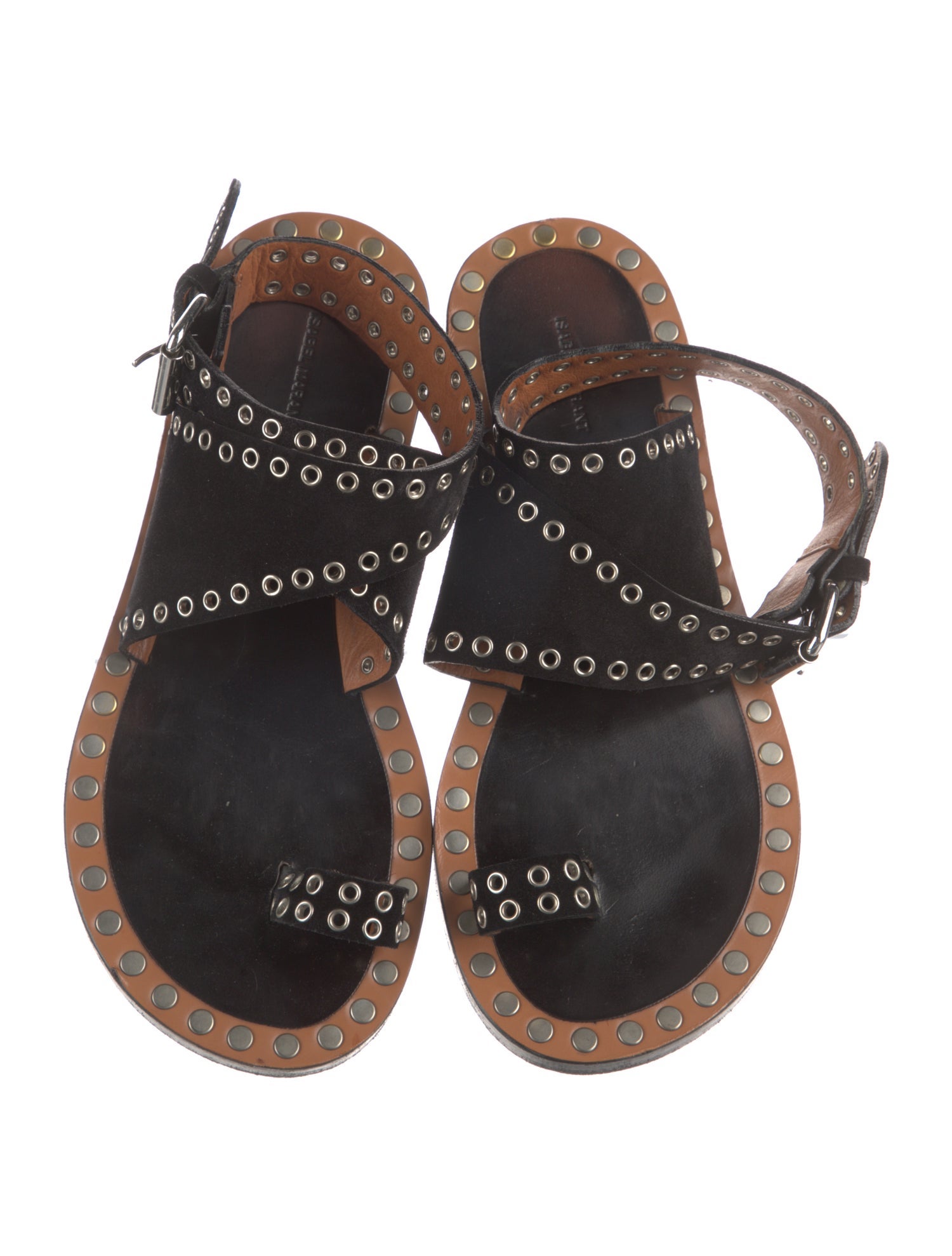 Isabel Marant Suede Polka Dot Print Slingback Sandals