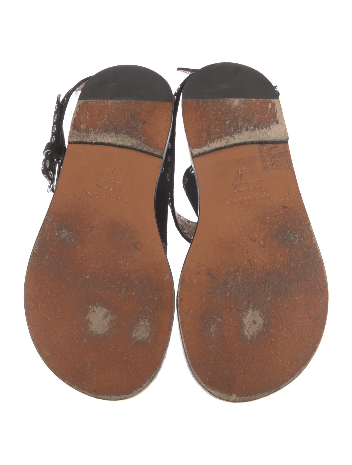 Isabel Marant Suede Polka Dot Print Slingback Sandals