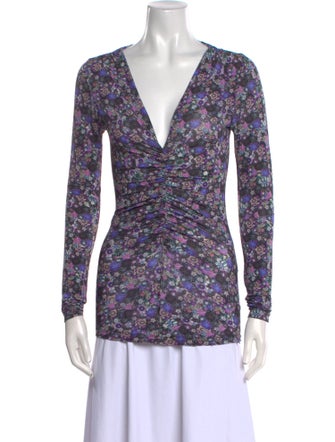Isabel Marant Floral Print V-Neck Top