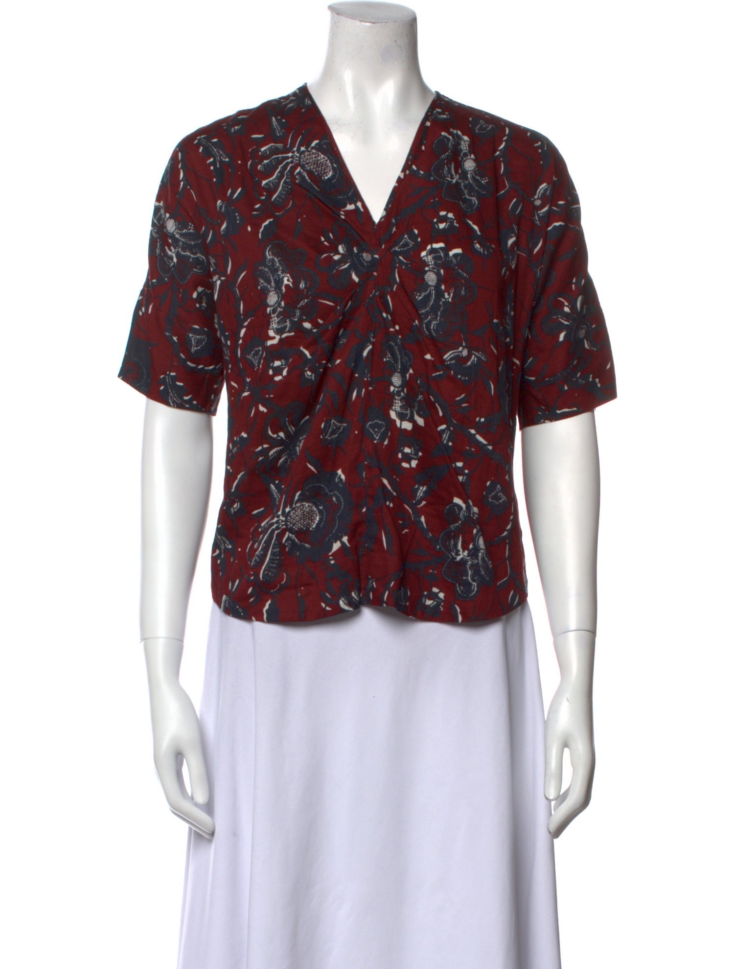 Isabel Marant Printed V-Neck Blouse