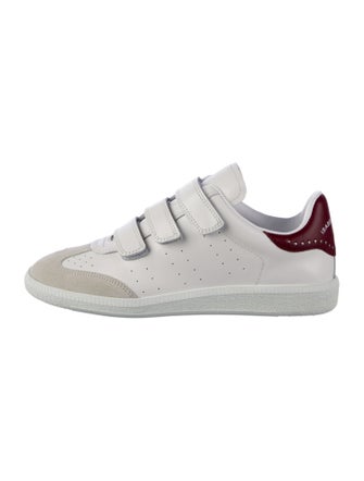 Isabel Marant Leather Colorblock Pattern Sneakers