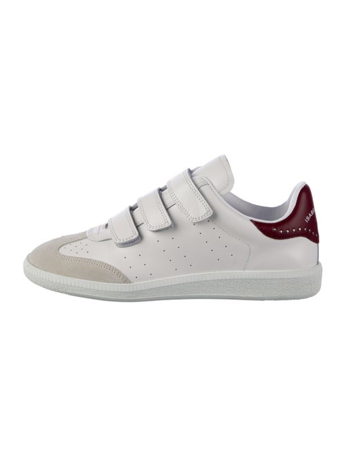 Isabel Marant Leather Colorblock Pattern Sneakers
