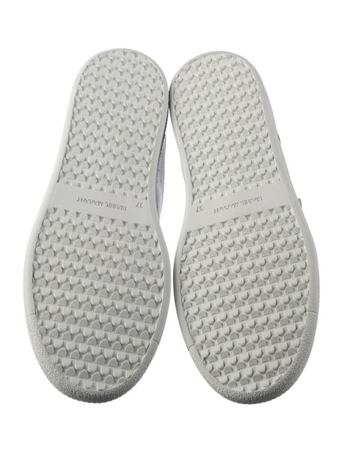 Isabel Marant Leather Colorblock Pattern Sneakers