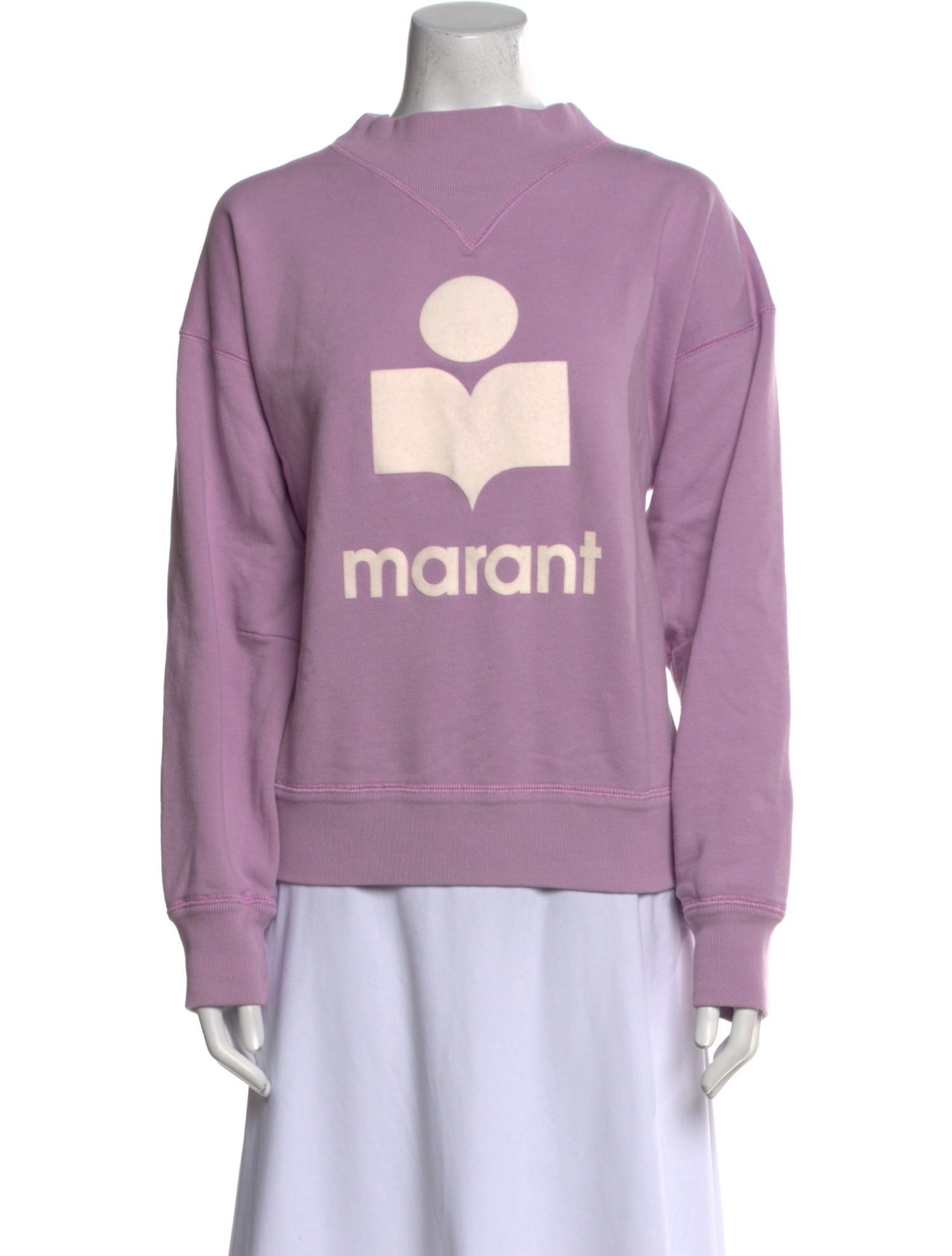 Isabel Marant Graphic Print Mock Neck Sweatshirt