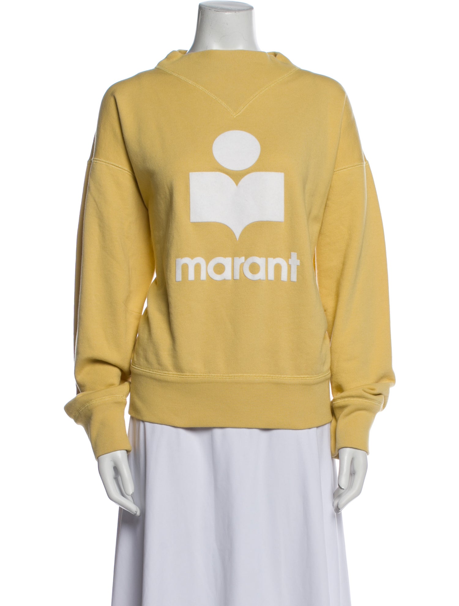 Isabel Marant Graphic Print Mock Neck Sweatshirt