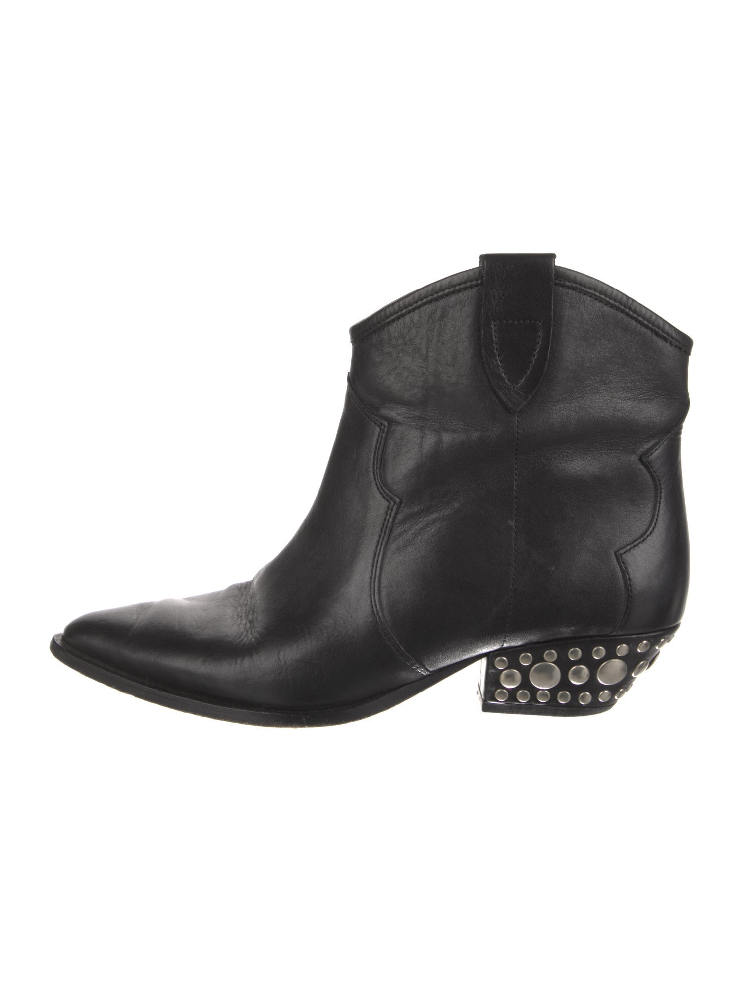 Isabel Marant Leather Studded Accents Western Boots