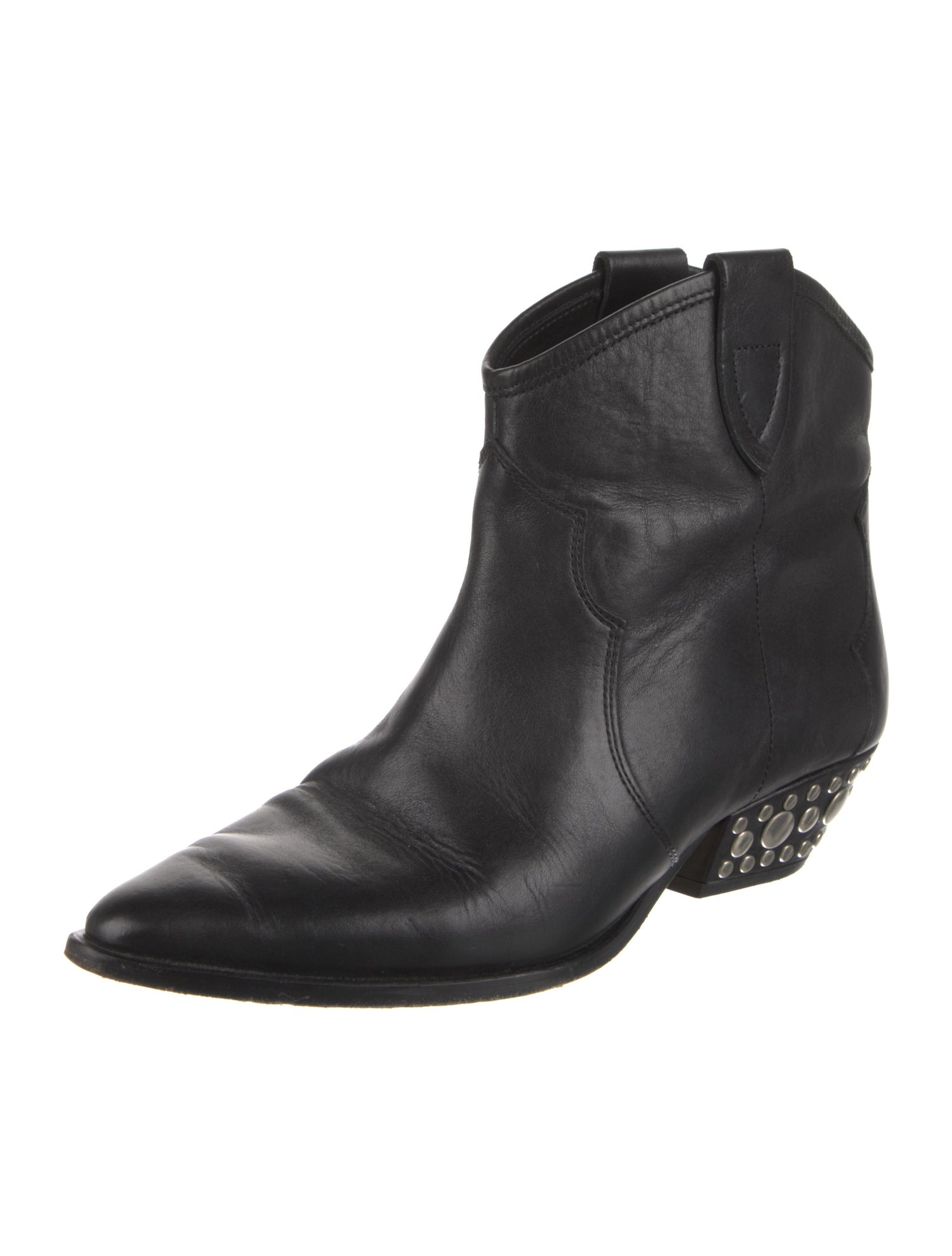 Isabel Marant Leather Studded Accents Western Boots