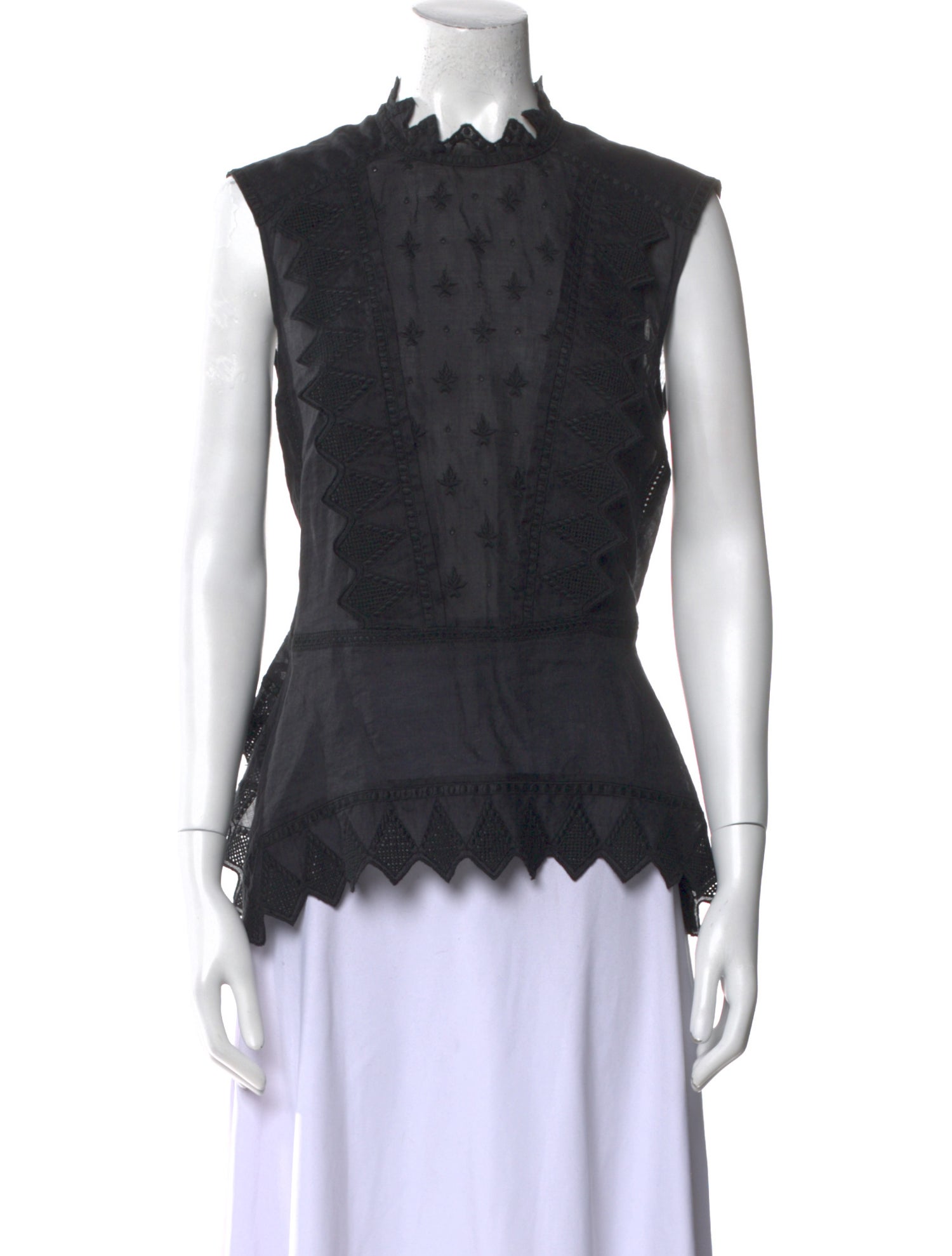 Isabel Marant Mock Neck Sleeveless Top
