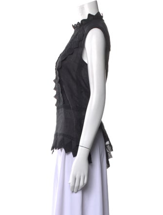 Isabel Marant Mock Neck Sleeveless Top