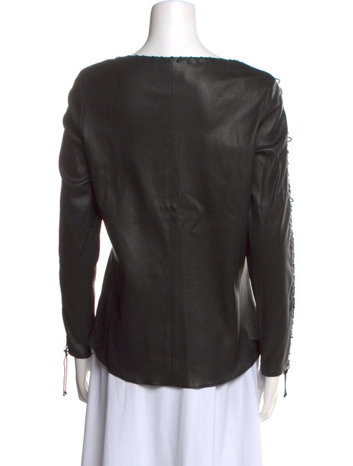 Isabel Marant Lambskin Bateau Neckline Blouse