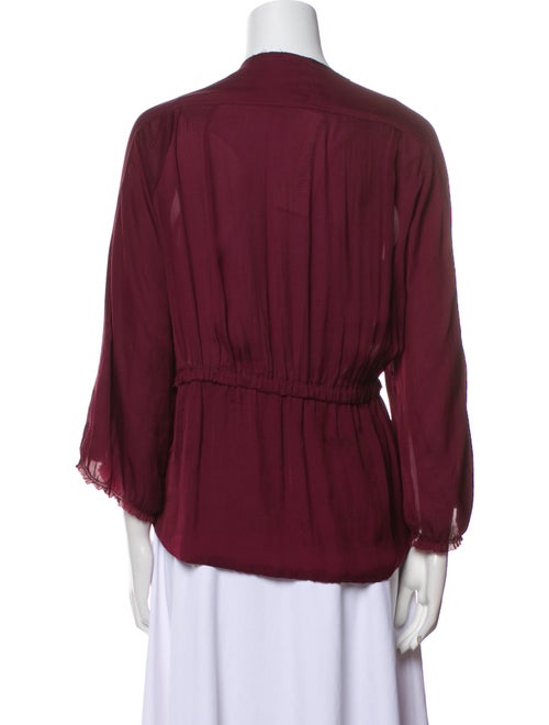 Isabel Marant V-Neck Three-Quarter Sleeve Blouse