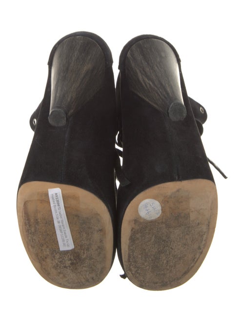 Isabel Marant Suede Leather Trim Embellishment Lace-Up Boots