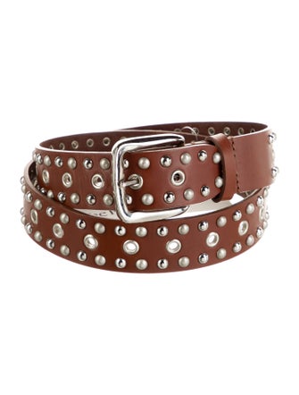 Isabel Marant Leather Studded Accents Belt