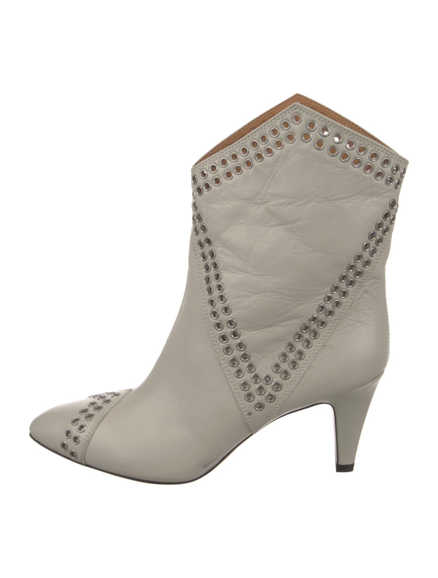 Isabel Marant Leather Studded Accents Boots