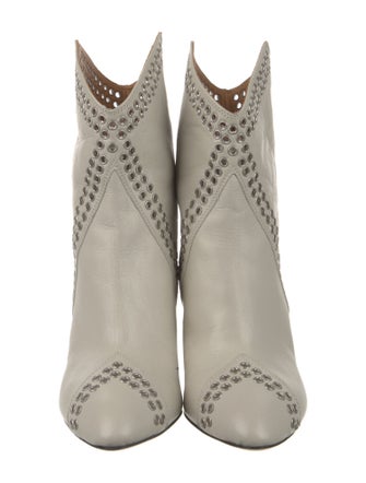 Isabel Marant Leather Studded Accents Boots