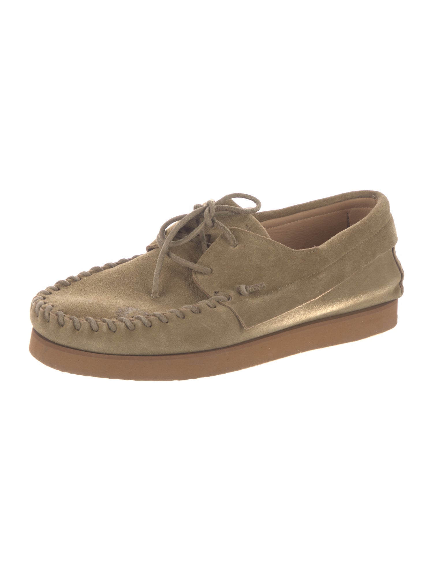 Isabel Marant Suede Bow Accents Boat Shoes