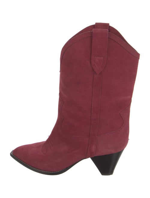 Isabel Marant Suede Embroidered Accent Western Boots