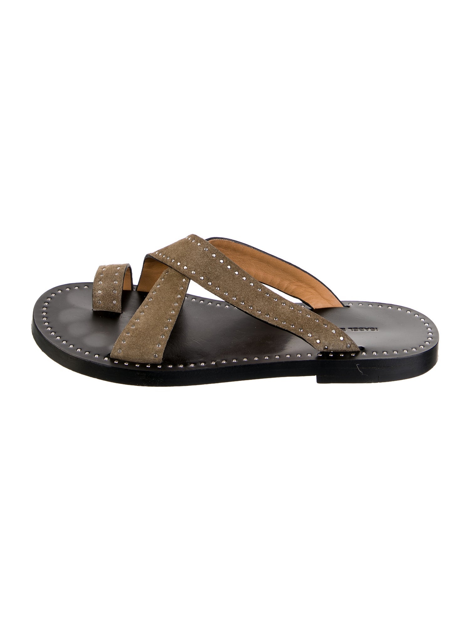 Isabel Marant Suede Studded Accents Slides