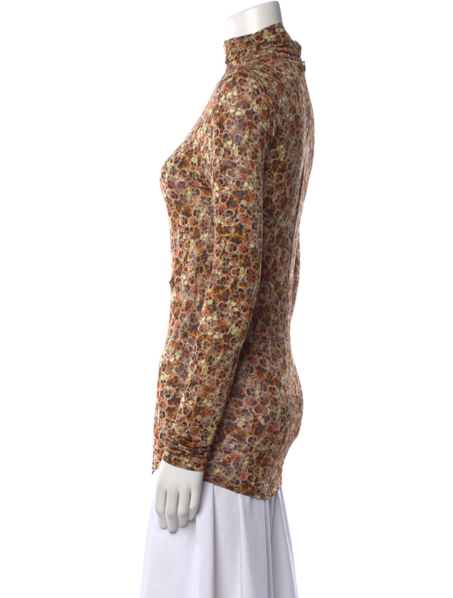 Isabel Marant Floral Print Mock Neck Blouse