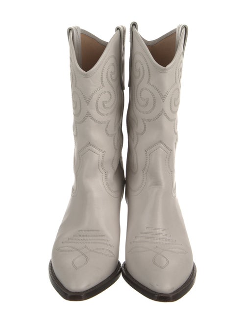Isabel Marant Leather Embroidered Accent Western Boots