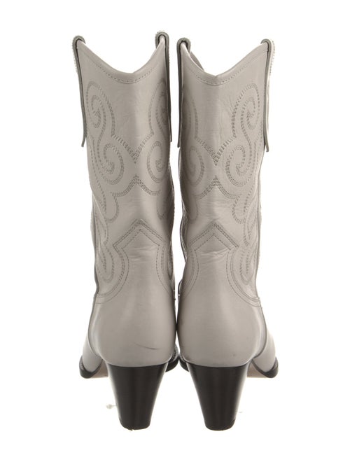 Isabel Marant Leather Embroidered Accent Western Boots