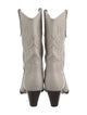 Isabel Marant Leather Embroidered Accent Western Boots