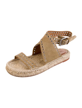 Isabel Marant Suede Colorblock Pattern Espadrilles