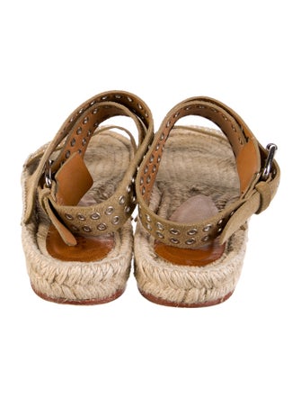 Isabel Marant Suede Colorblock Pattern Espadrilles