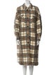 Isabel Marant Wool Plaid Print Coat
