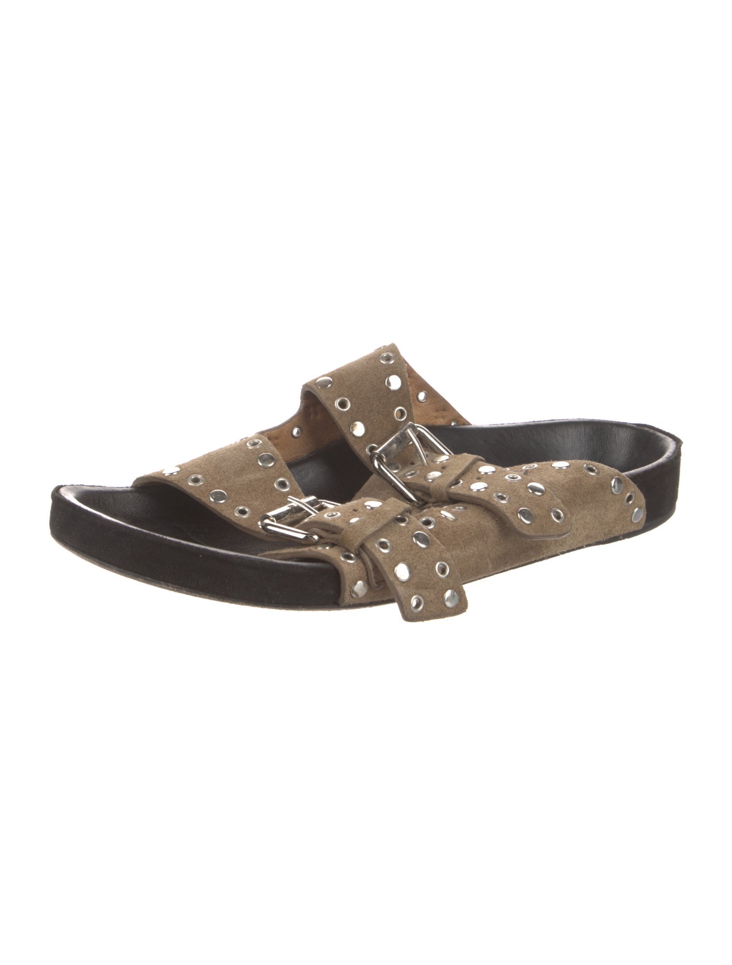 Isabel Marant Suede Studded Accents Slides