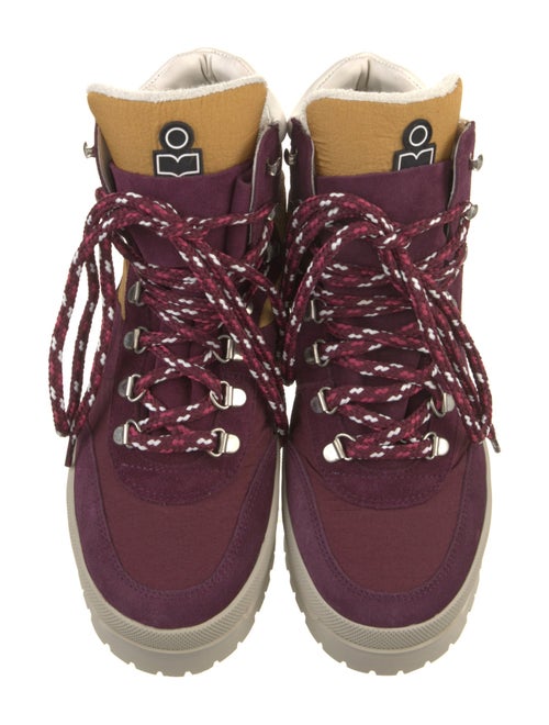 Isabel Marant Suede Colorblock Pattern Hiking Boots