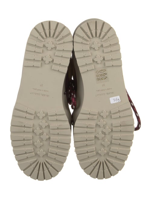 Isabel Marant Suede Colorblock Pattern Hiking Boots