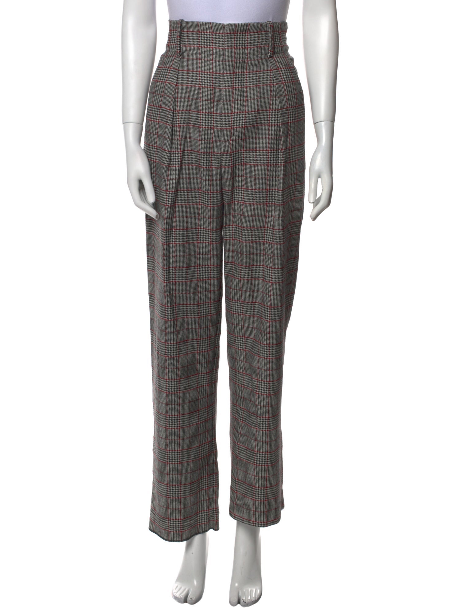 Isabel Marant Houndstooth Print Straight Leg Pants