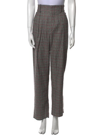 Isabel Marant Houndstooth Print Straight Leg Pants