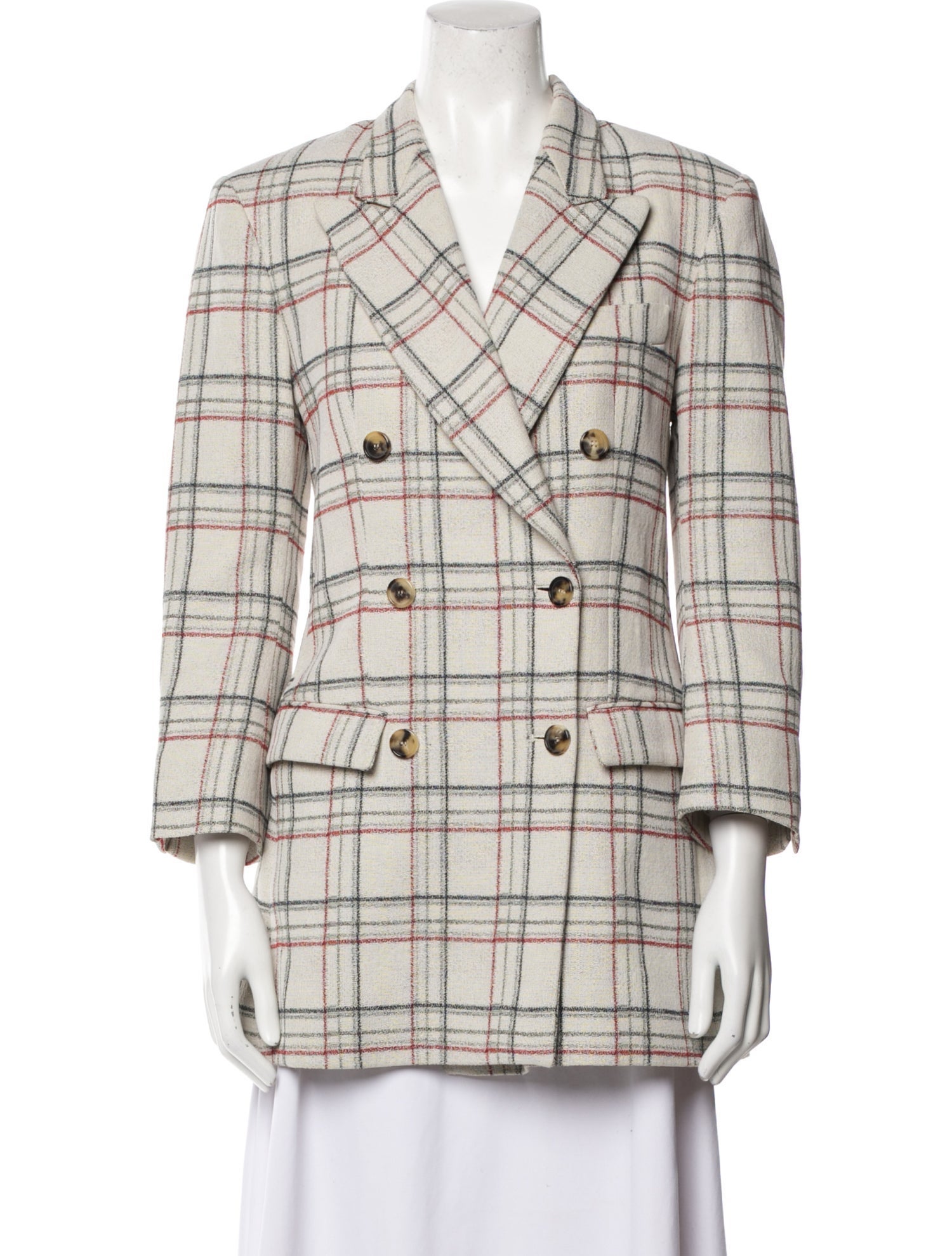 Isabel Marant Plaid Print Blazer