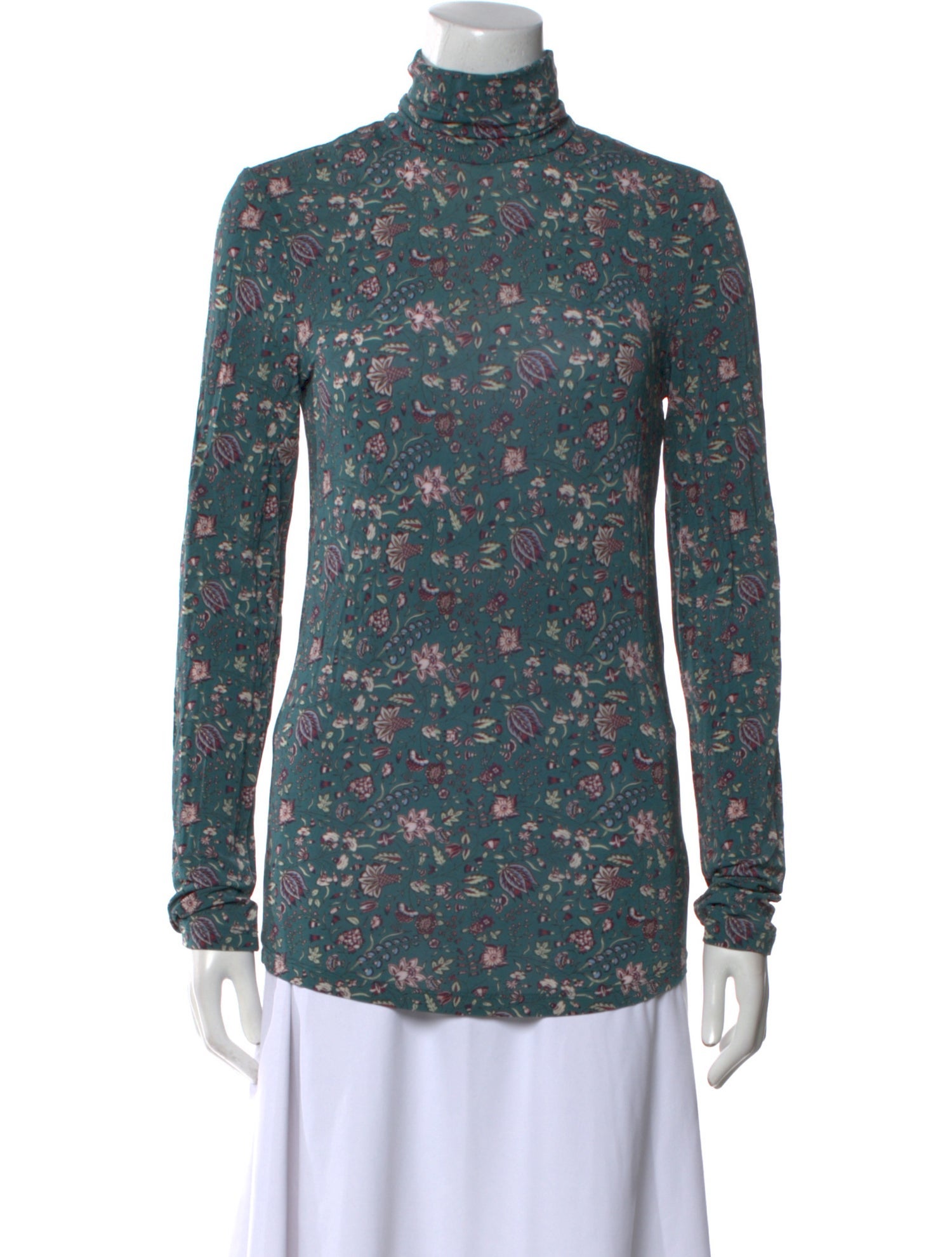 Isabel Marant Floral Print Turtleneck Blouse