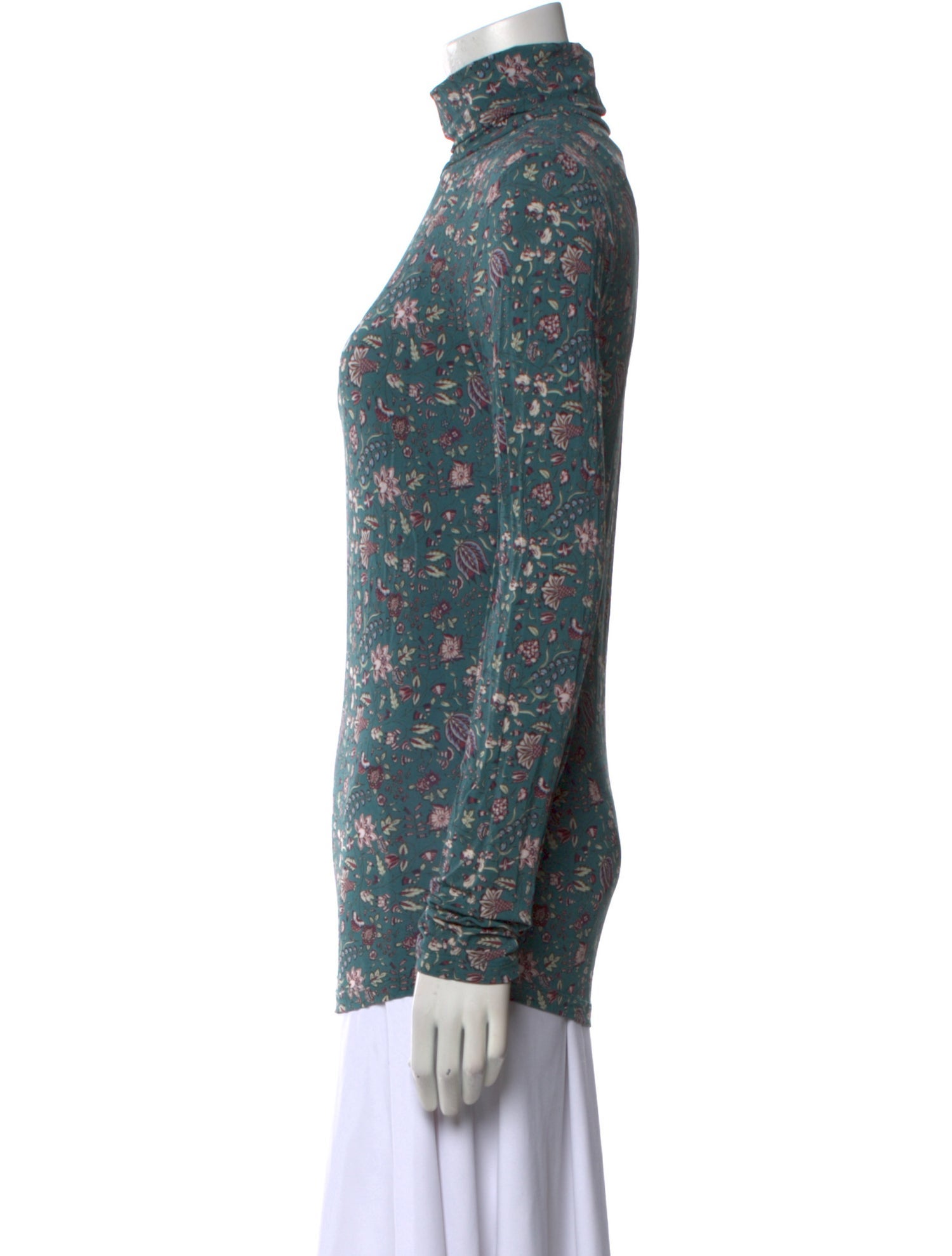 Isabel Marant Floral Print Turtleneck Blouse