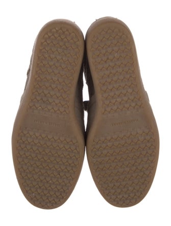 Isabel Marant Suede Lasercut Accents Wedge Sneakers