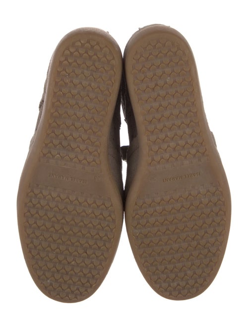 Isabel Marant Suede Lasercut Accents Wedge Sneakers