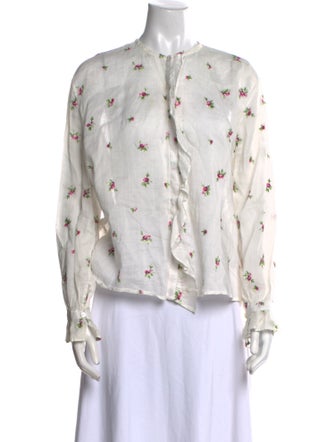 Isabel Marant Floral Print Crew Neck Blouse